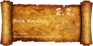 Ruck Katalin névjegykártya